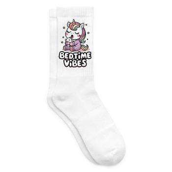 Gute-Nacht-Vibes - Tennissocken - Weiß - Rechts