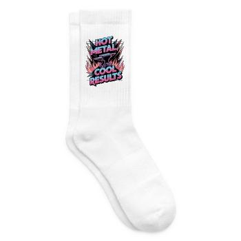 Hot Metal, Cool Results - Tennis socks - white - Right