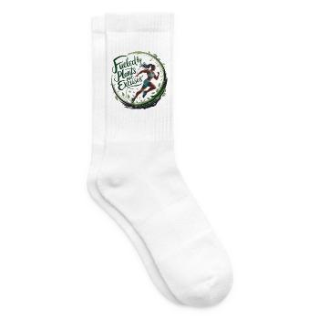Fueled By Plants Not Excuses - Tennis socks - white - Right
