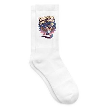 Running Owl Night - Tennis socks - white - Right