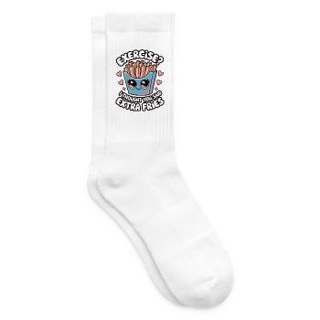 Exercise? I Thought You Said Extra Fries - Tennis socks - white - Right