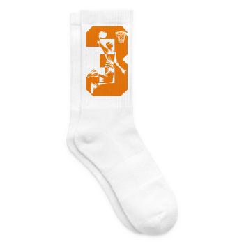 NUMMER 3 BASKETBALL 3. GEBURTSTAG - Tennissocken - Weiß - Rechts