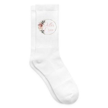Polter Crew! Blumen Bouquet Boho Kranz - Tennissocken - Weiß - Rechts