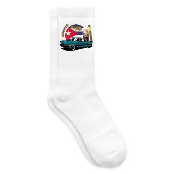 Cuba Cigar Car Rum Libre Havana Souvenir retro - Tennis socks - white - Right