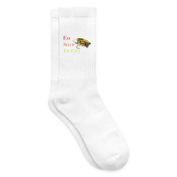 Essen Schlaf Krawattenfliegen - Tennissocken - Weiß - Rechts