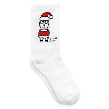 Weihnachts ScHoF - Tennissocken - Weiß - Rechts