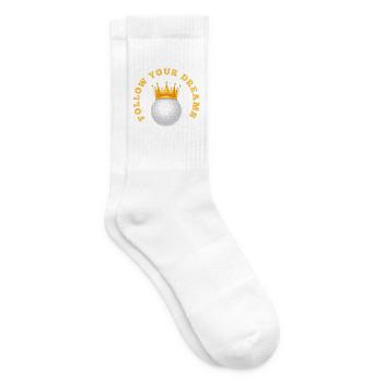 FOLLOW YOUR DREAMS GOLF BALL with crown - Tennis socks - white - Right