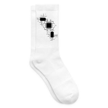 electrician electrical electronics occupation voltage CPU - Tennis socks - white - Right