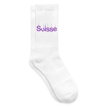 SUISSE. PAYS. GENEVE. SUISSE. HUMOUR - Chaussettes de tennis - blanc - Droite