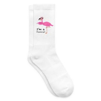 Im a flamingo - Tennis socks - white - Right