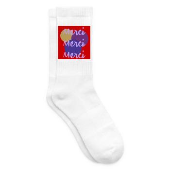 MERCI. MAÎTRESSE. MAÎTRE. MERCI MAÎTRESSE - Chaussettes de tennis - blanc - Droite