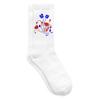 Flower Picture Flowers - Tennis socks - white - Right