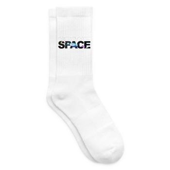 Space Outline - Tennis socks - white - Right