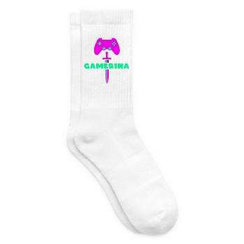 GAMERINA Neon Sword Logo - Tennissocken - Weiß - Rechts