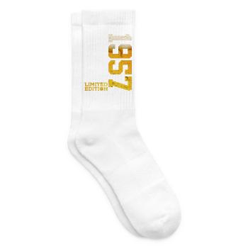 LIMITED EDITION 1957 BIER 69. GEBURTSTAG - Tennissocken - Weiß - Rechts