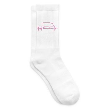 Schwein - Tennissocken - Weiß - Rechts