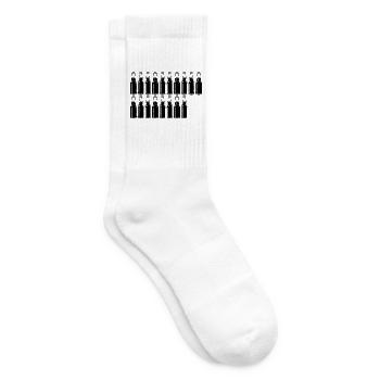 18 Beer Bottles - Beer - 18 Years - 18th Birthday - Tennis socks - white - Right