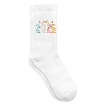 Juli 2025 Geburtstag Juli 2025 Juli - Tennissocken - Weiß - Rechts