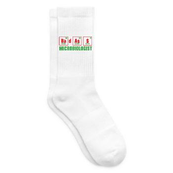 Badass Mikrobiologe Wissenschaft Lehrer Biologie - Tennissocken - Weiß - Rechts