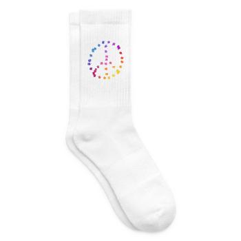 PEACESYMBOLYMUTICKOLOR - Tennis socks - white - Right