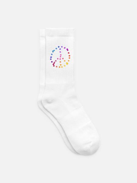 PEACESYMBOLYMUTICKOLOR - Tennissocken - Weiß