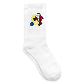 Bowling Weihnachtsmann Bowler Weihnachten - Tennissocken - Weiß - Rechts