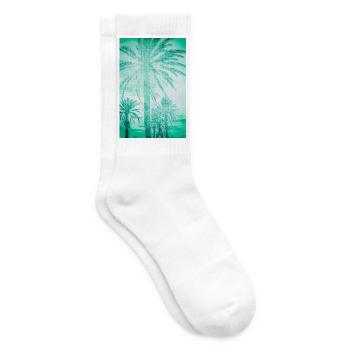 Mintteal Palmenpanorama - Tennissocken - Weiß - Rechts