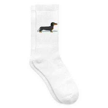Dachshund Picture - Tennis socks - white - Right