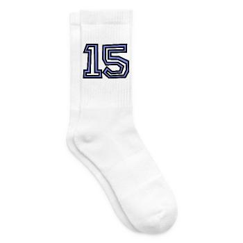 15. 15 ANS. 15e ANNIVERSAIRE. ANNIVERSAIRE 15 ANS. - Chaussettes de tennis - blanc - Droite