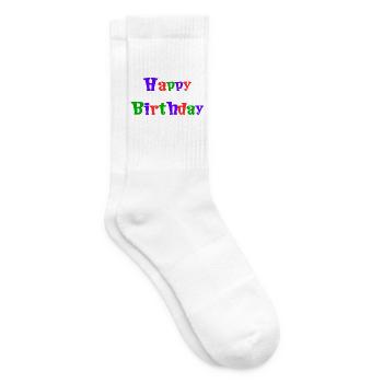 HAPPY BIRTHDAY. HAPPY BIRTHDAY. ANNIVERSARY. - Tennis socks - white - Right
