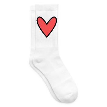 HEART. MOM. MOTHER'S DAY. HEART. FEAST - Tennis socks - white - Right