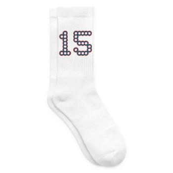 ANNIVERSAIRE. 15. 15 ANS. 15e ANNIVERSAIRE - Chaussettes de tennis - blanc - Droite