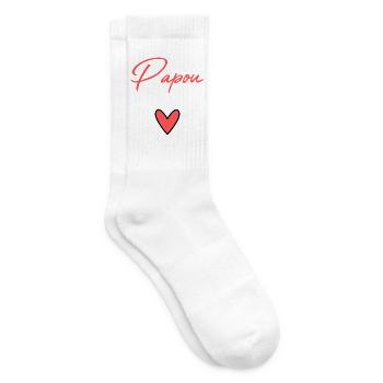 PAPUA. PAPA. VATERTAG. FROHER VATERTAG - Tennissocken - Weiß - Rechts