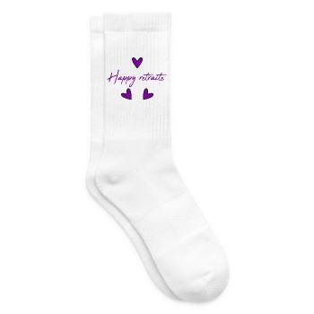 RETIREMENT. COLLEAGUE. RETIREMENT. RETIRED. RETIREMENT. - Tennis socks - white - Right