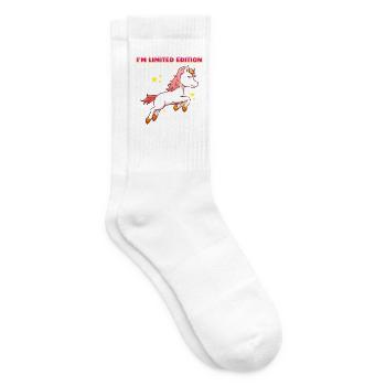I'm Limited Edition Unicorn Einhorn Besonders - Tennissocken - Weiß - Rechts