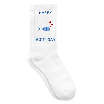 ALLES GUTE ZUM GEBURTSTAG. JAHRESTAG. - Tennissocken - Weiß - Rechts