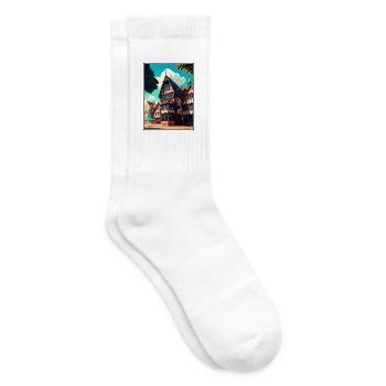 Hannover Deutschland Vintage Reiseposter Souvenir - Tennissocken - Weiß - Rechts