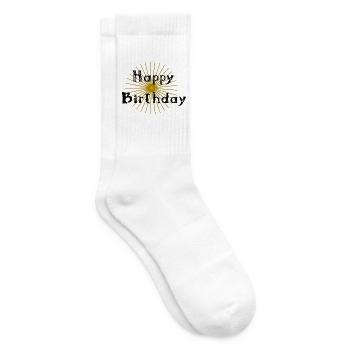 JAHRESTAG. ALLES GUTE ZUM GEBURTSTAG. ALLES GUTE ZUM GEBURTSTAG. - Tennissocken - Weiß - Rechts
