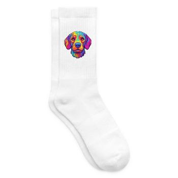 Broholmer Hunderasse Karikatur Kawaii Illustration - Tennissocken - Weiß - Rechts
