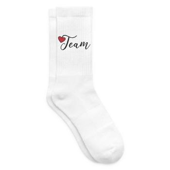 Team Herz - Tennissocken - Weiß - Rechts