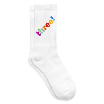 DREI 3 JAHRE 3. GEBURTSTAG - Tennissocken - Weiß - Rechts
