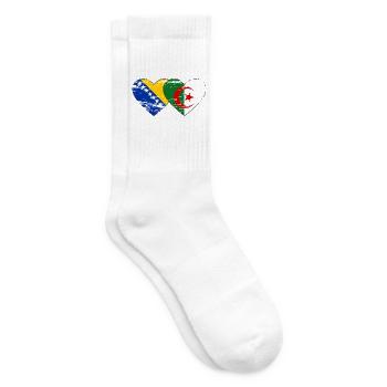 Bosnien Algerien Flagge Herz used - Tennissocken - Weiß - Rechts
