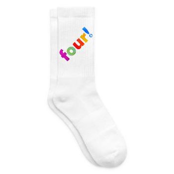 VIER 4 JAHRE 4. GEBURTSTAG - Tennissocken - Weiß - Rechts