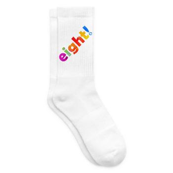 EIGHT 8 YEARS 8TH BIRTHDAY - Tennis socks - white - Right