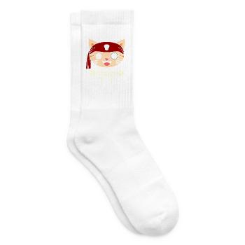 PIRATE CAT - Tennissocken - Weiß - Rechts
