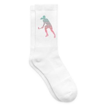 Feldhockey Hockeyspielerin verpixelt Hockeyspieler - Tennissocken - Weiß - Rechts