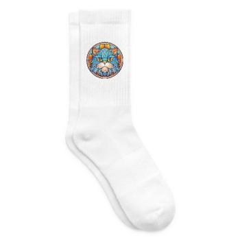 Persische Katze Rasse bunte Aquarell-Illustration - Tennissocken - Weiß - Rechts