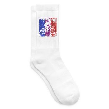 Biker Bike Fahrrad Fahrad Radeln - Tennissocken - Weiß - Rechts