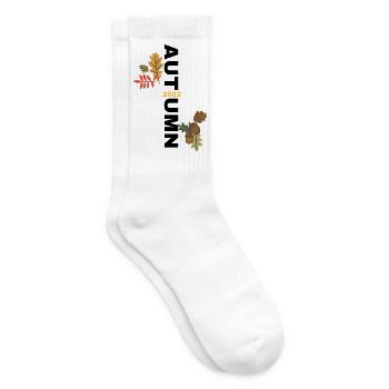 Sammlung für den Herbst, einfache Inschrift für dieses Jahr 2022 - Tennissocken - Weiß - Rechts