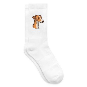 Alter kroatischer Windhund Hunderasse Karikatur Kawaii I - Tennissocken - Weiß - Rechts